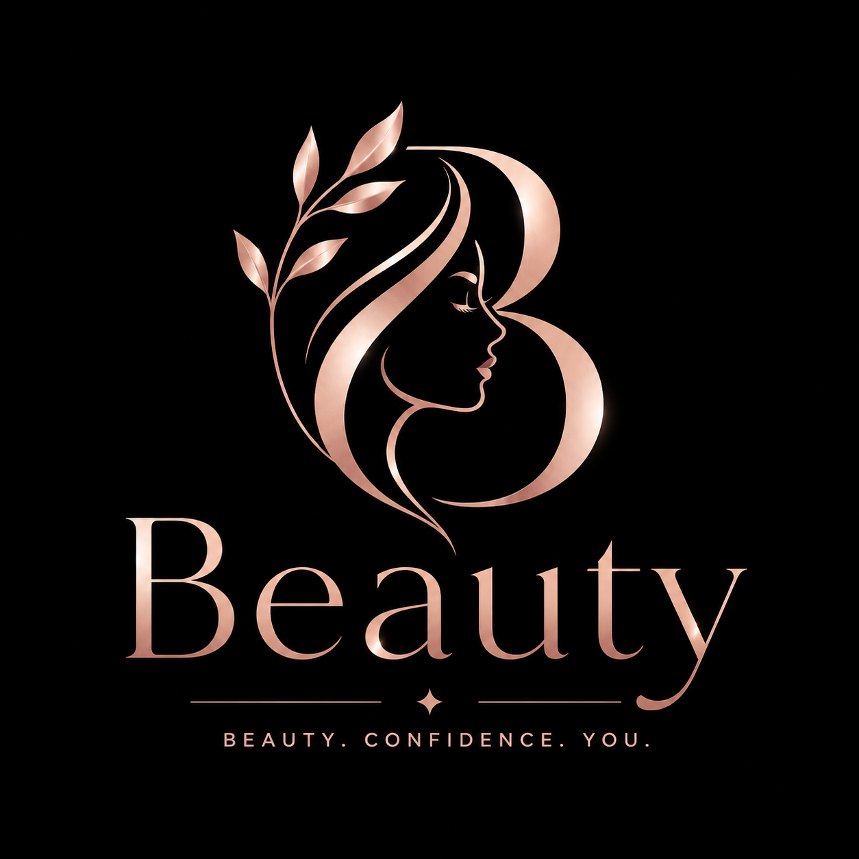 Beauty by Simon Wilby logo — luxury rose gold beauty and skincare brand